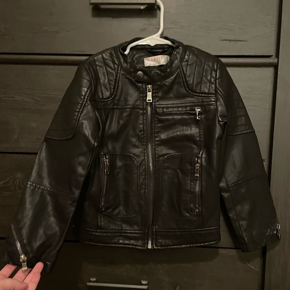 LJYH Size 5/6 Boys' Faux Soft Leather Jackets Biker Outerwear